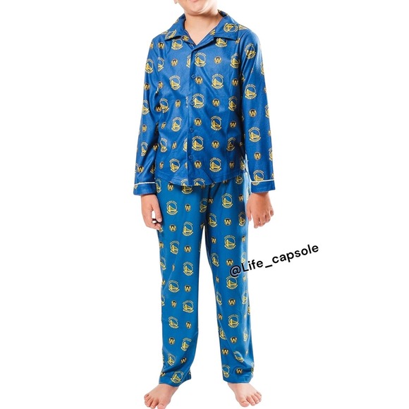 NBA Other - Size 10 (M)‎ 2 Pcs Golden State Warriors Pajamas Set Curry Medium Boys PJs NBA